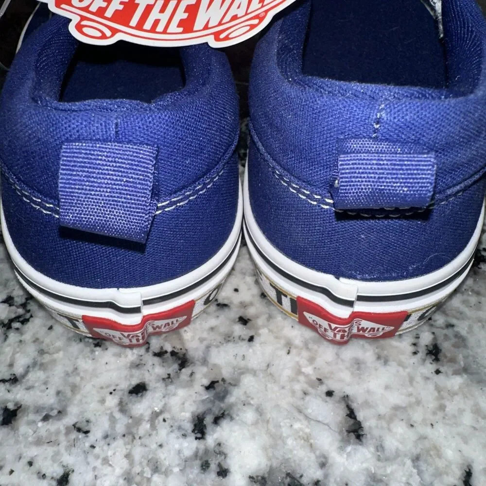 NEW Vans Asher OTW Sidewall Blue White Slip On Skate Shoes Size 5.5